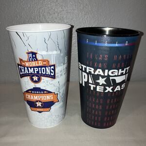 MLB Cup Houston Astros 2017 / 2022 Champions + Texas Rangers 32 oz Stadium Lot